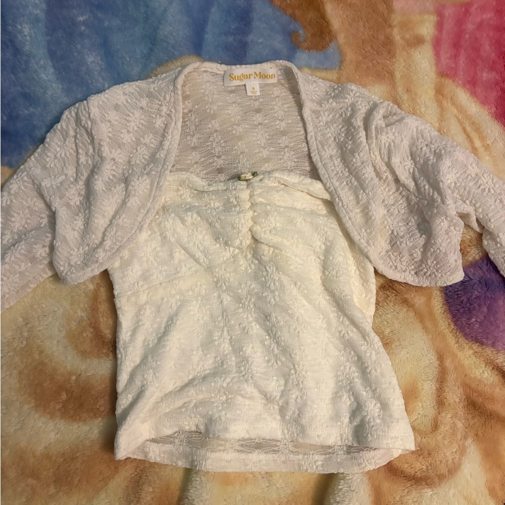 Women's White Lace Blouse